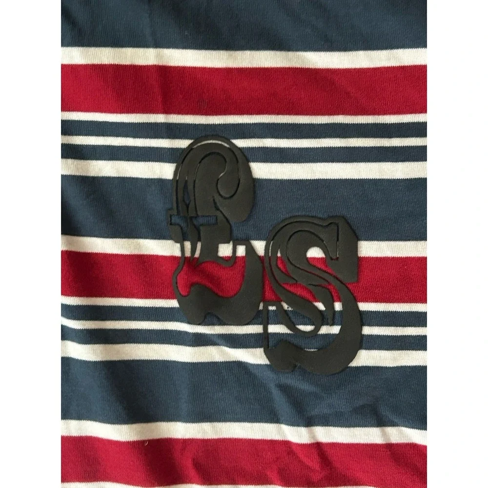 Vintage 2007 Levi's Red Tab Striped Polo Shirt - Men's Medium- LS Logo Y2K